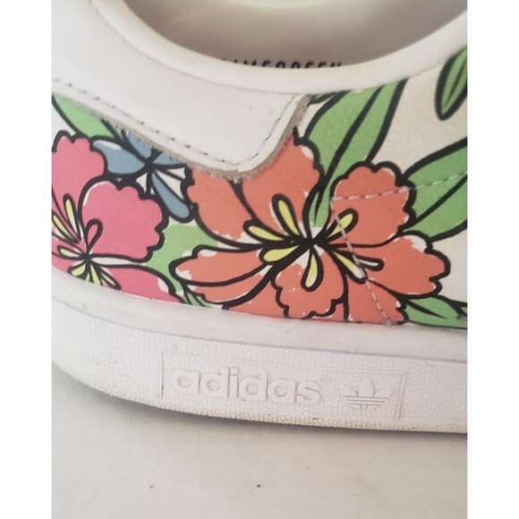 Adidas Stan Smith Womens Leather Originals Floral Print Primegreen Size 10 - Picture 10 of 16